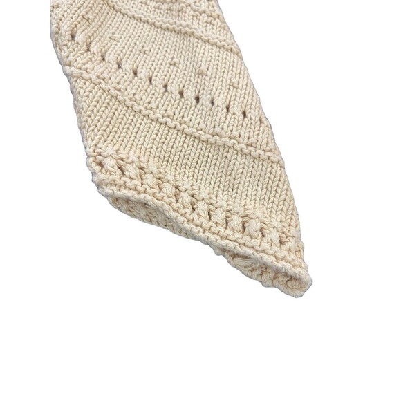 JJill VTG Small Oatmeal Linen Cotton Knit Pullover Asymmetrical Hem Sweater - Picture 5 of 6